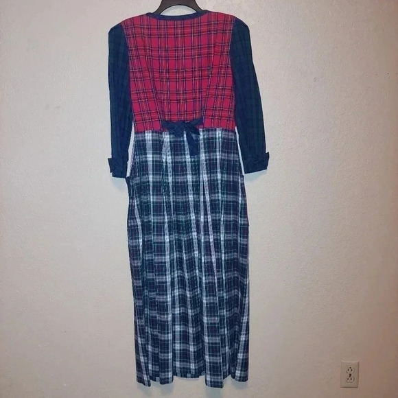 Vintage Sharon Young Plaid Dress Size Small Cottage Core - Picture 2 of 11